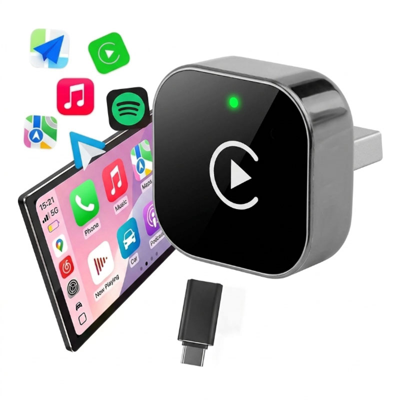 Phone Accessories Online - 2-in-1 Wireless CarPlay Adapter Plug-and-Play for