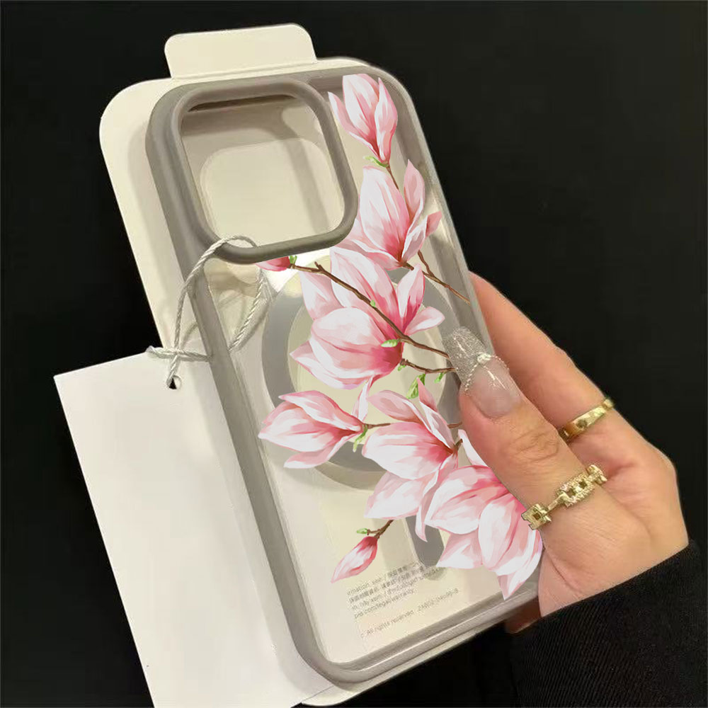 Phone Accessories Kiosk - Fashion Flower Magnetic Phone Case For