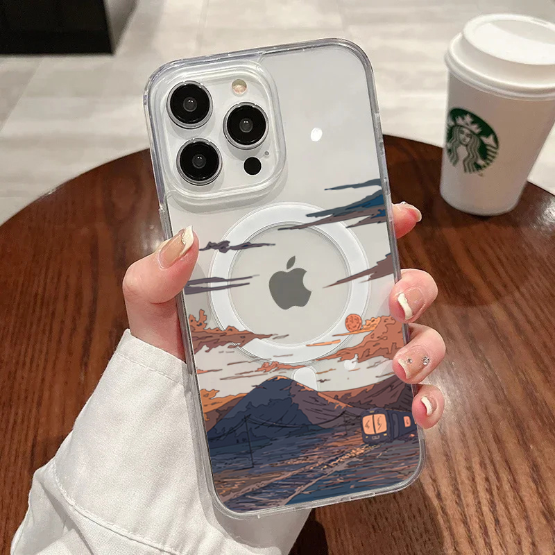 Phone Accessories Kiosk - Sunset Pattern Fashion Phone Case For