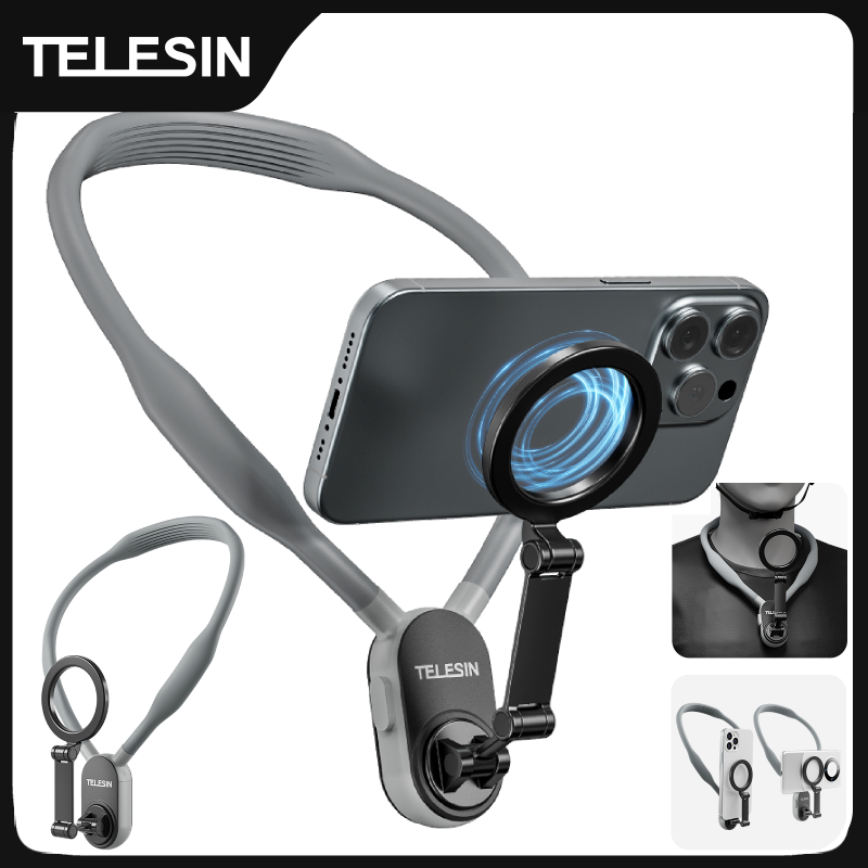 Phone Accessories Online - TELESIN Silicone Magnetic Neck Mount Quick
