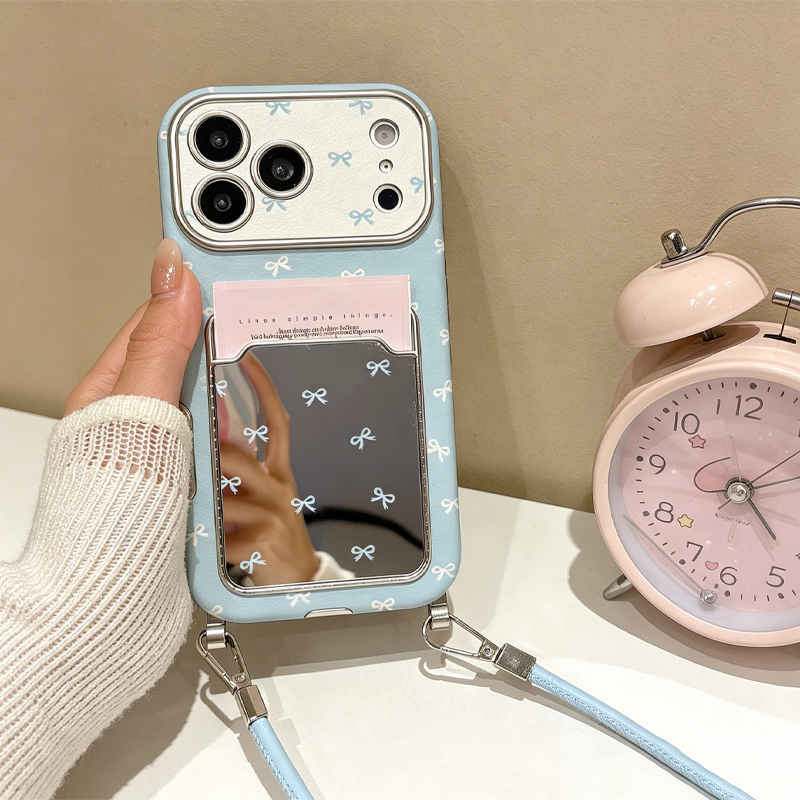 Cute Bow Mirror Card Holder Ph - Quirky Phone Accessories avaliação e preço