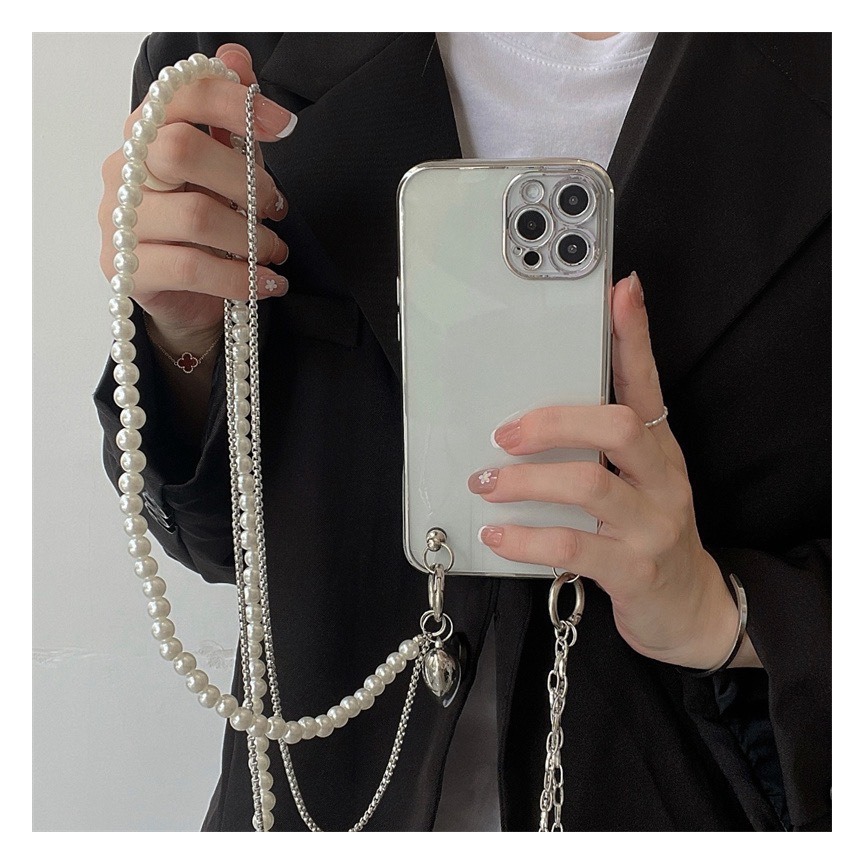 Long Pearl Phone Lanyard Handm - Phone Accessories Pictures avaliação e preço