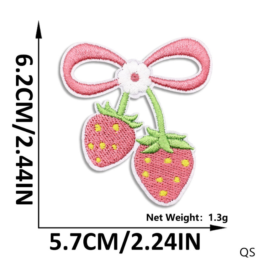 10 Pcs Fruit Strawberry Embroi - Phone Accessories Pictures avaliação e preço