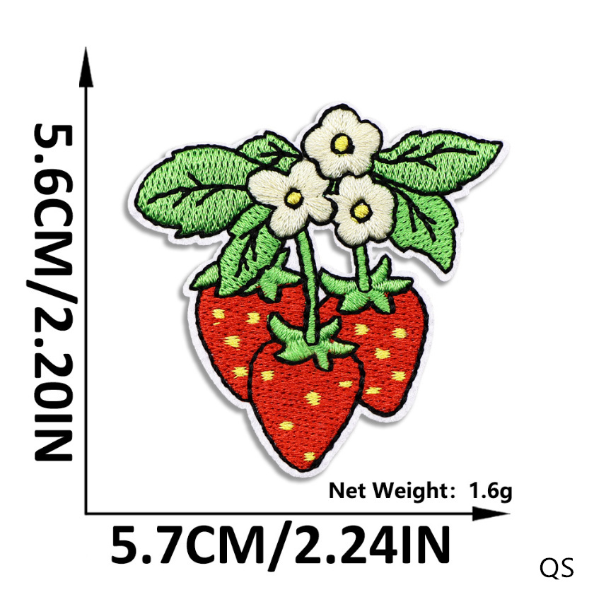 10 Pcs Fruit Strawberry Embroi - Phone Accessories Pictures avaliação e preço