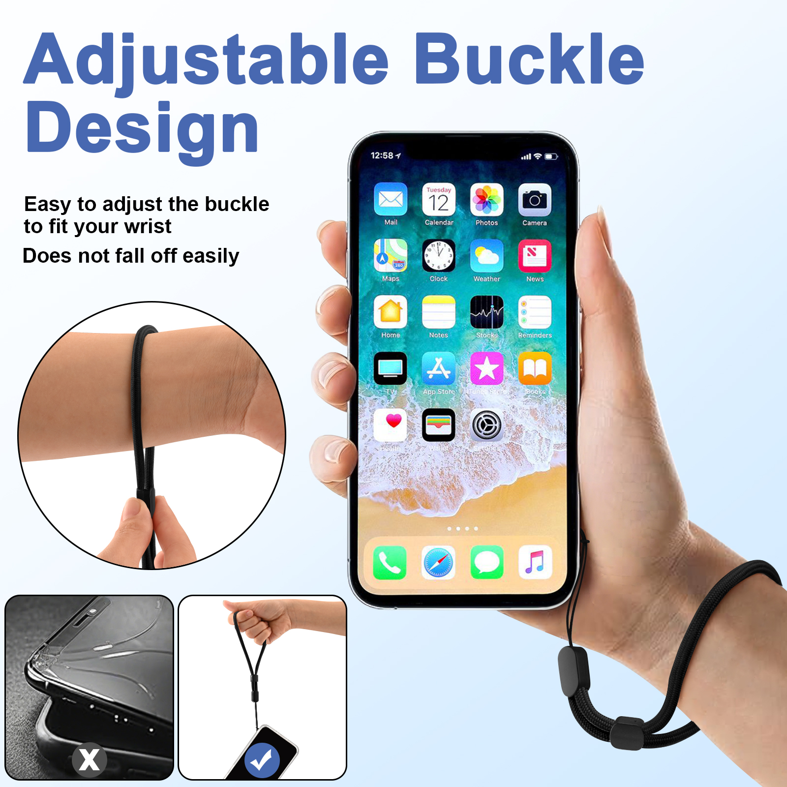 6Pcs/lot Hand Wrist Strap Lany - Quirky Phone Accessories avaliação e preço