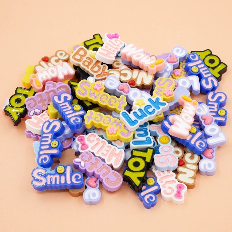 10Pcs Cute Flat Back Wow Luck  - Phone Accessories Baby avaliação e preço