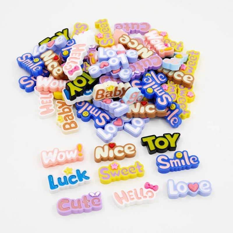 10Pcs Cute Flat Back Wow Luck  - Phone Accessories Baby avaliação e preço