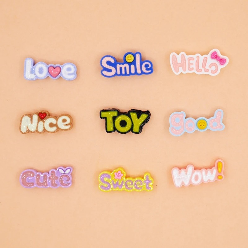 10Pcs Cute Flat Back Wow Luck  - Phone Accessories Baby avaliação e preço