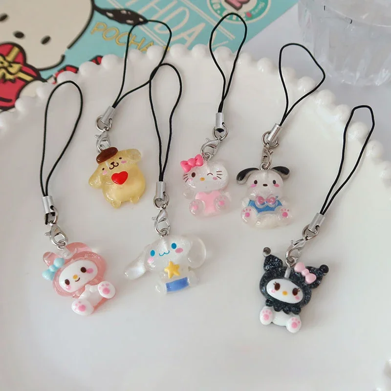 6 Pieces  Anime Hello Kitty Ba - Phone Accessories And Electronics avaliação e preço