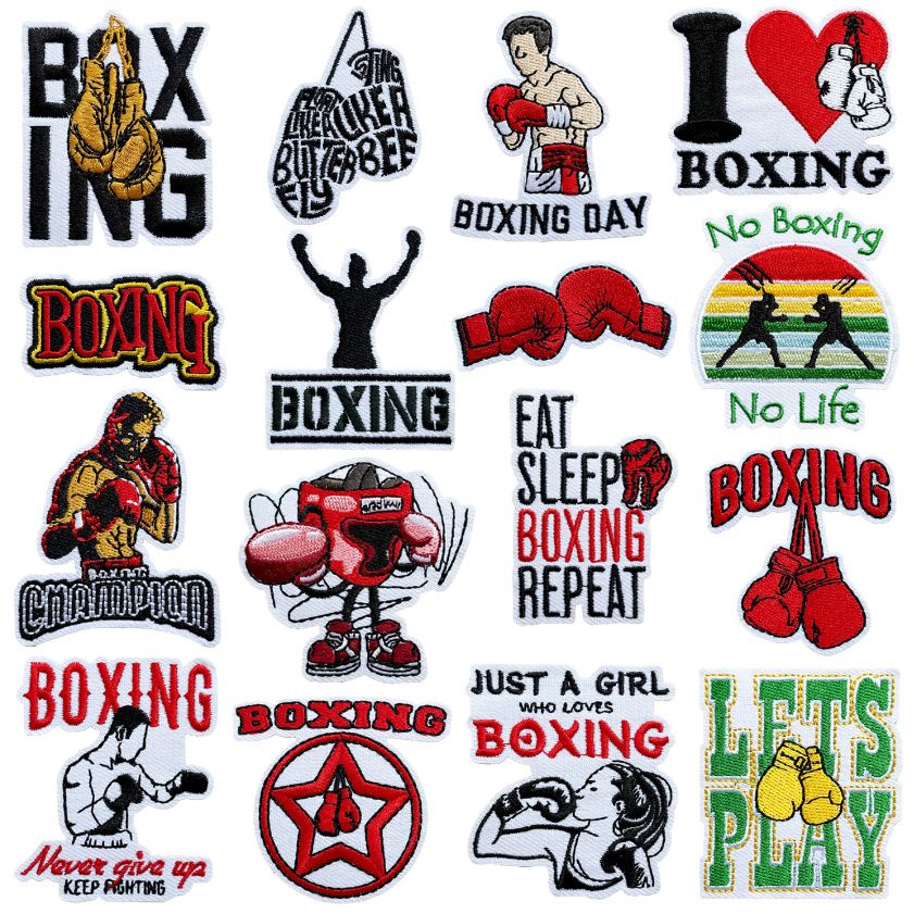 10 Pcs Boxing Sports Embroider - Phone Accessories Pictures avaliação e preço