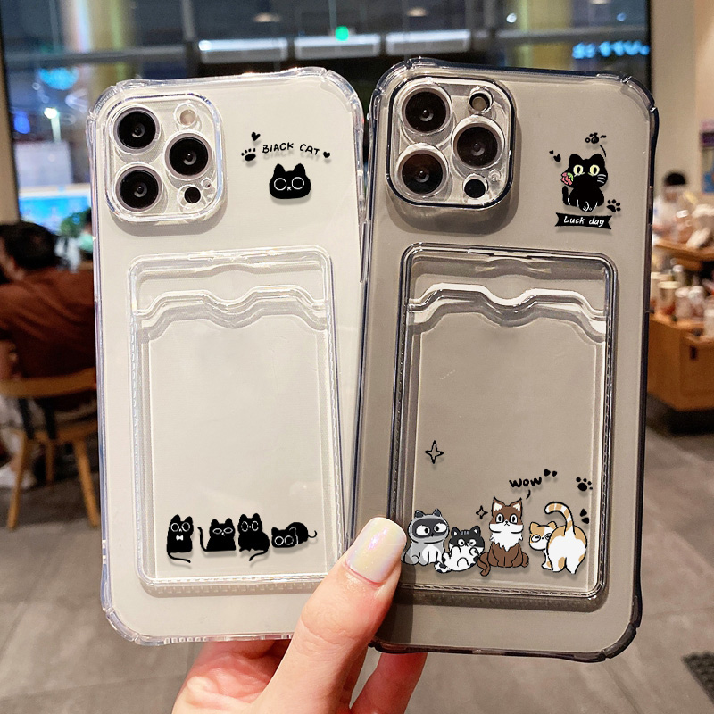 Cute Black Cat Phone Case For  - Quirky Phone Accessories avaliação e preço
