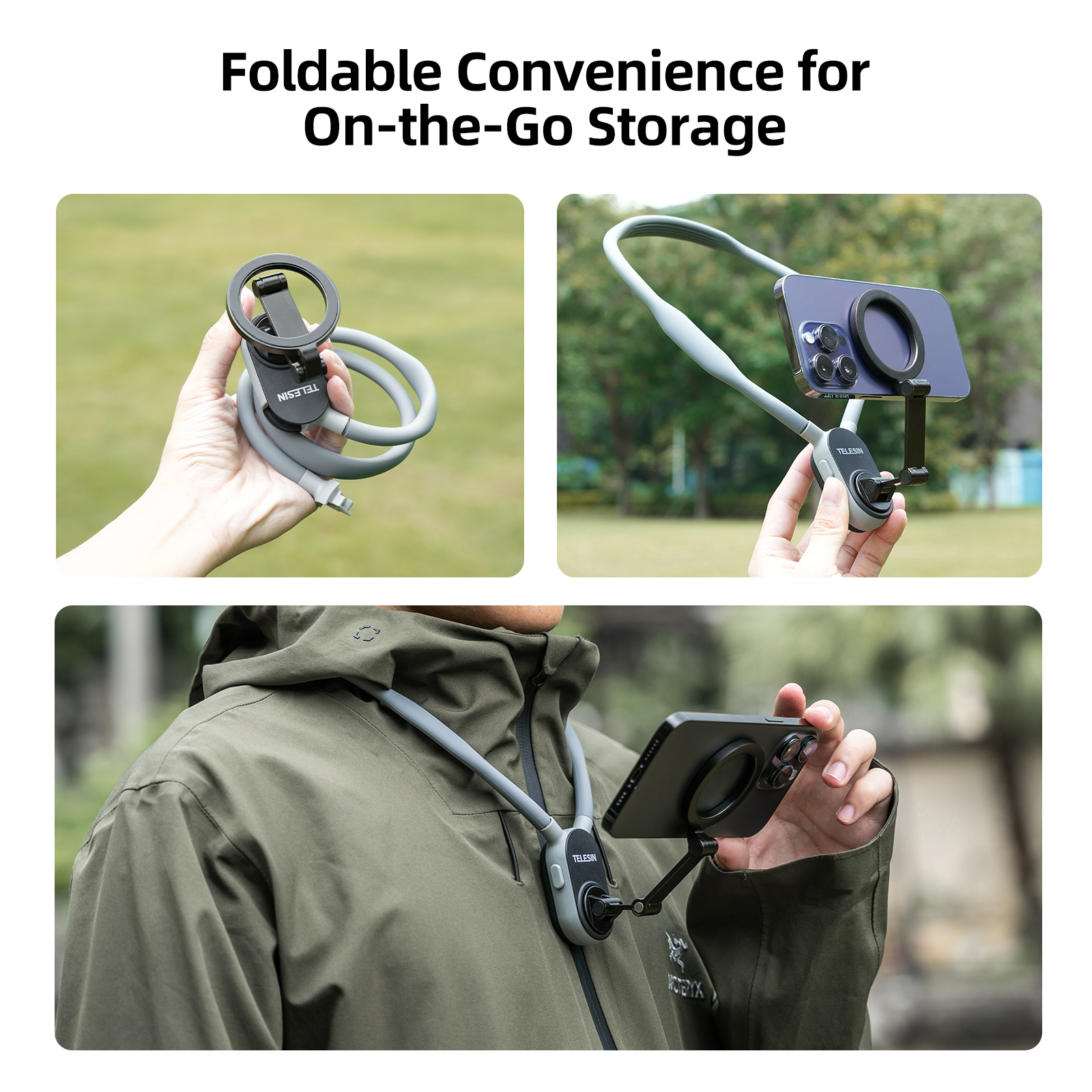 TELESIN Silicone Magnetic Neck - Phone Accessories Online avaliação e preço