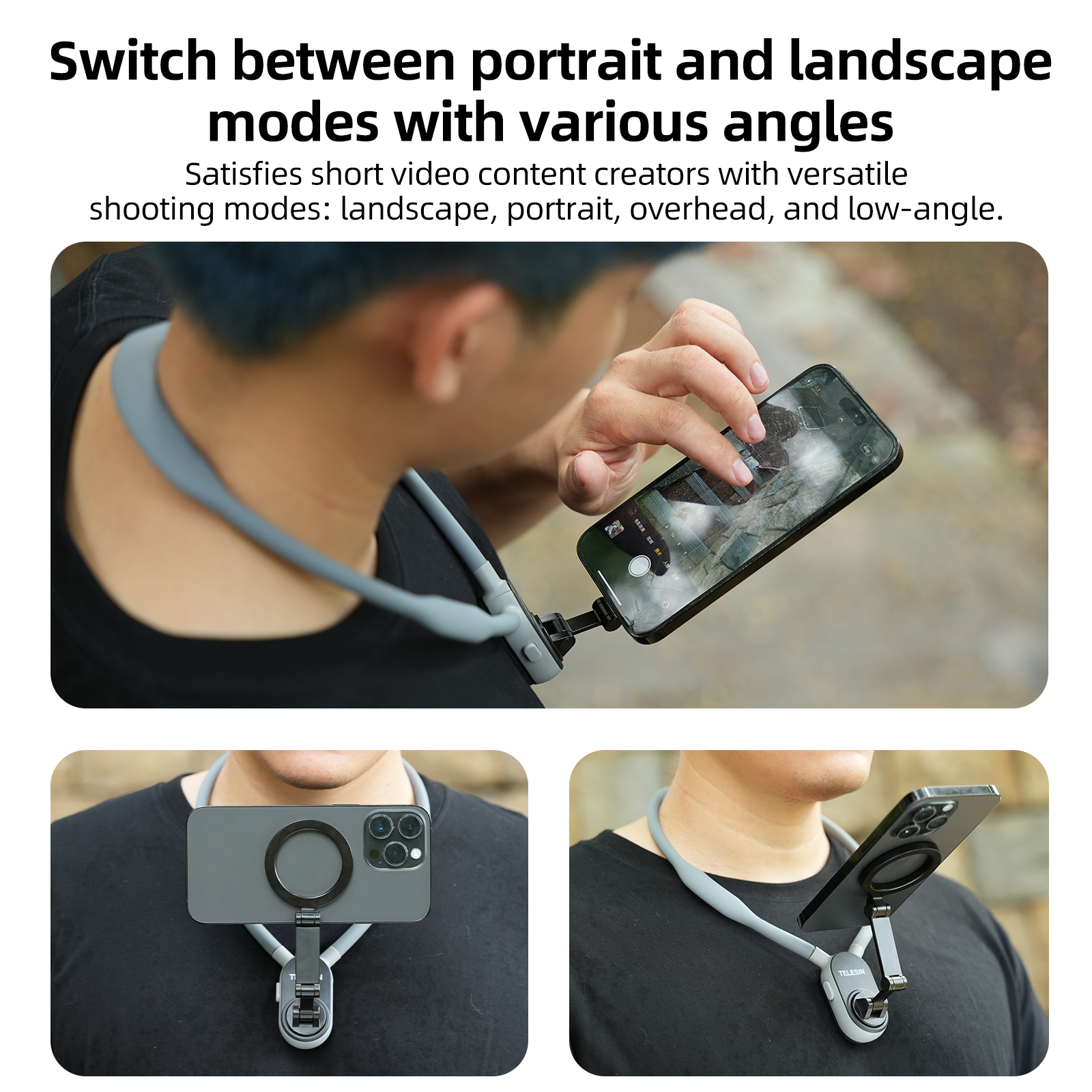 TELESIN Silicone Magnetic Neck - Phone Accessories Online avaliação e preço