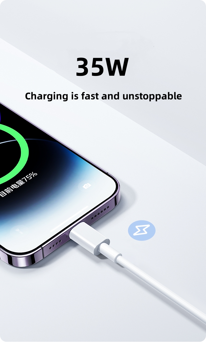 35W USB Cable For iPhone 14 13 - Phone Accessories Online avaliação e preço